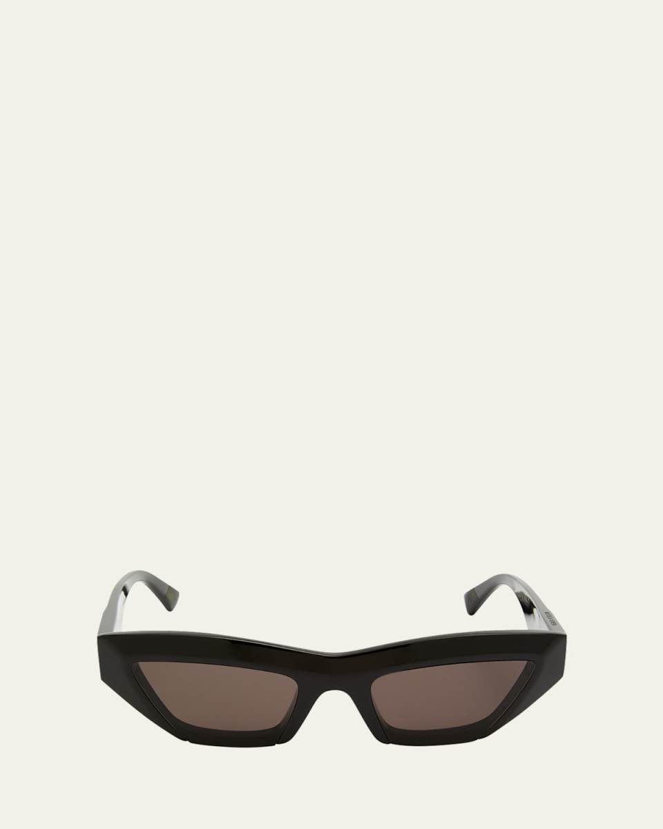Raised Logo Acetate Cat-Eye Sunglasses